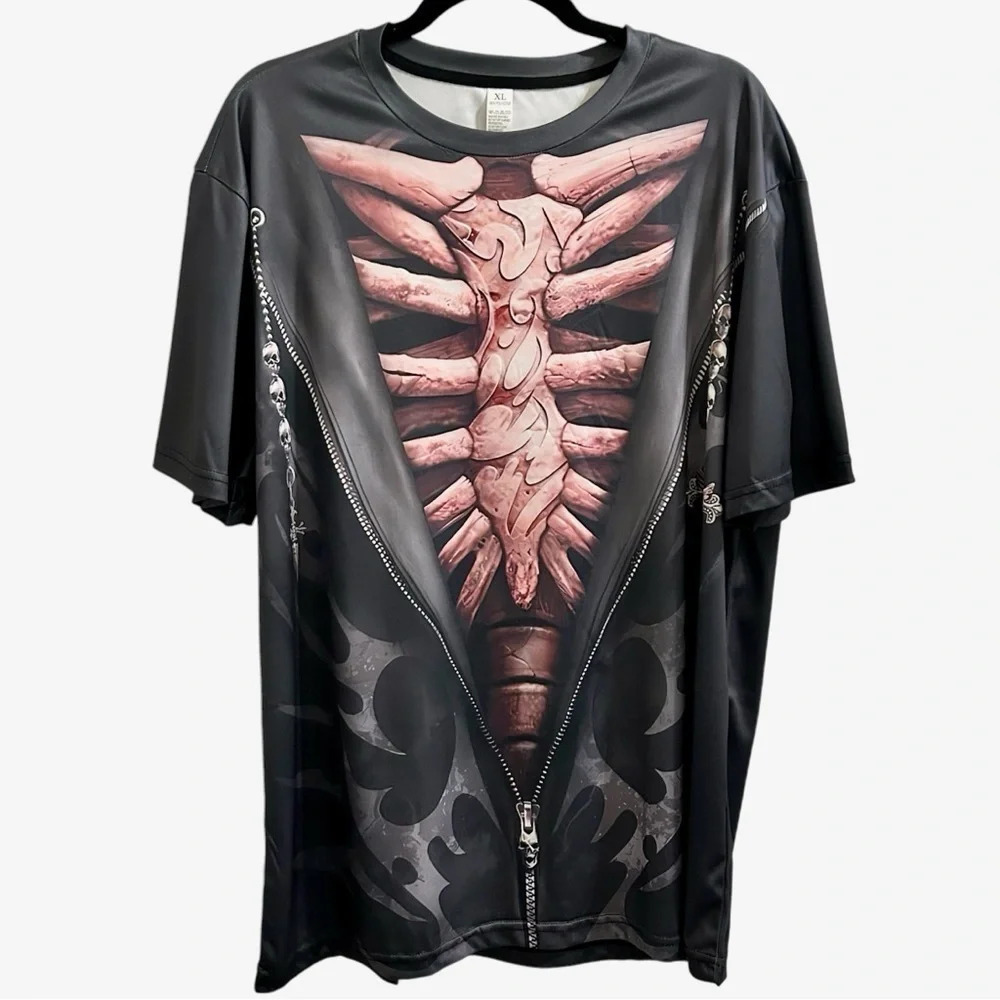 Men’s 3D illusion graphic print t-shirt. NEW.